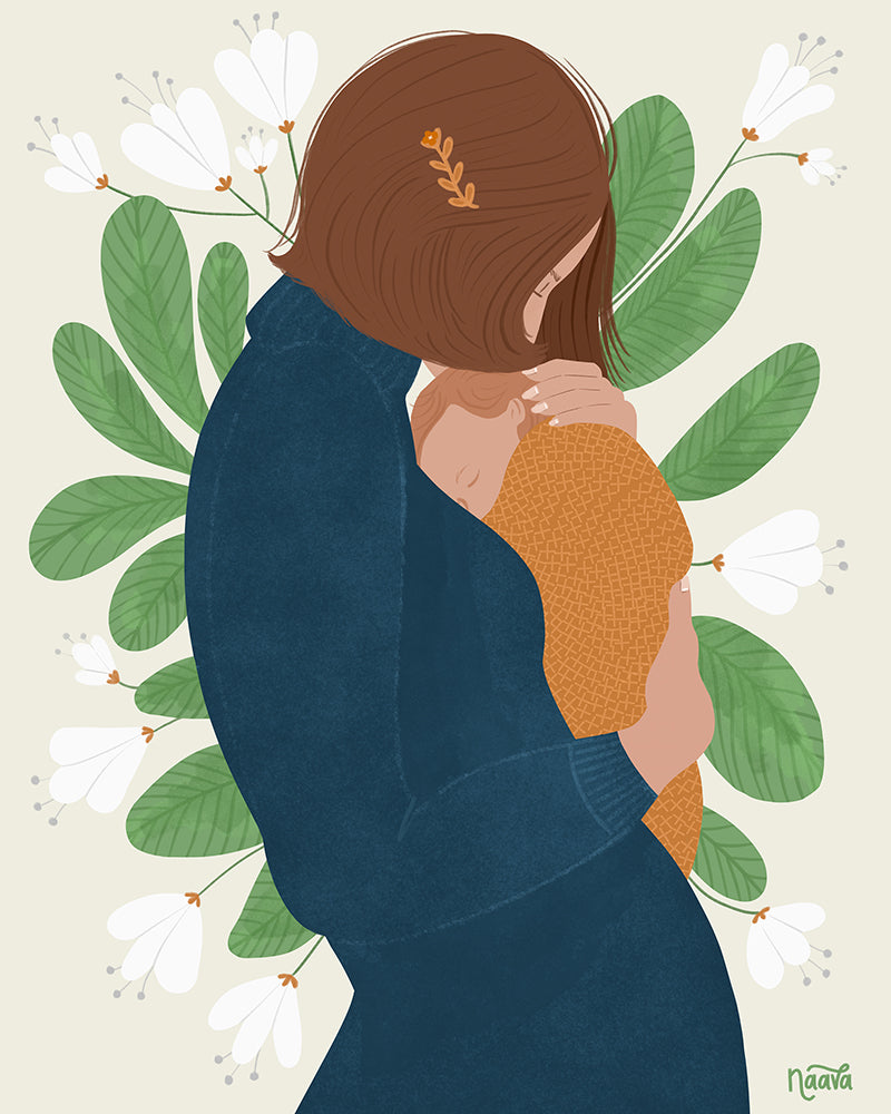 Mother and Child in Lilies