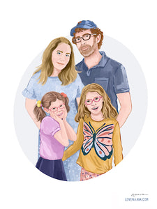 Illustrated Family Portraits by Naava