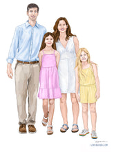 Load image into Gallery viewer, Custom Illustrated Family Portraits